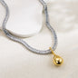 collier de zircon en forme de coeur en cuivre 18k plaqué or en vrac