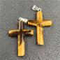 Croix en pierre semi-précieuse en poudre de cristal d'agate naturelle